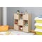 Basicwise 9 Cube Wooden Organizer With 5 Enclosed Doors and 4 Shelves, Oak QI003677O - alternate 3